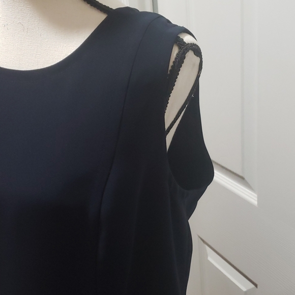 Talbots navy blue sheath dress - Picture 8 of 9